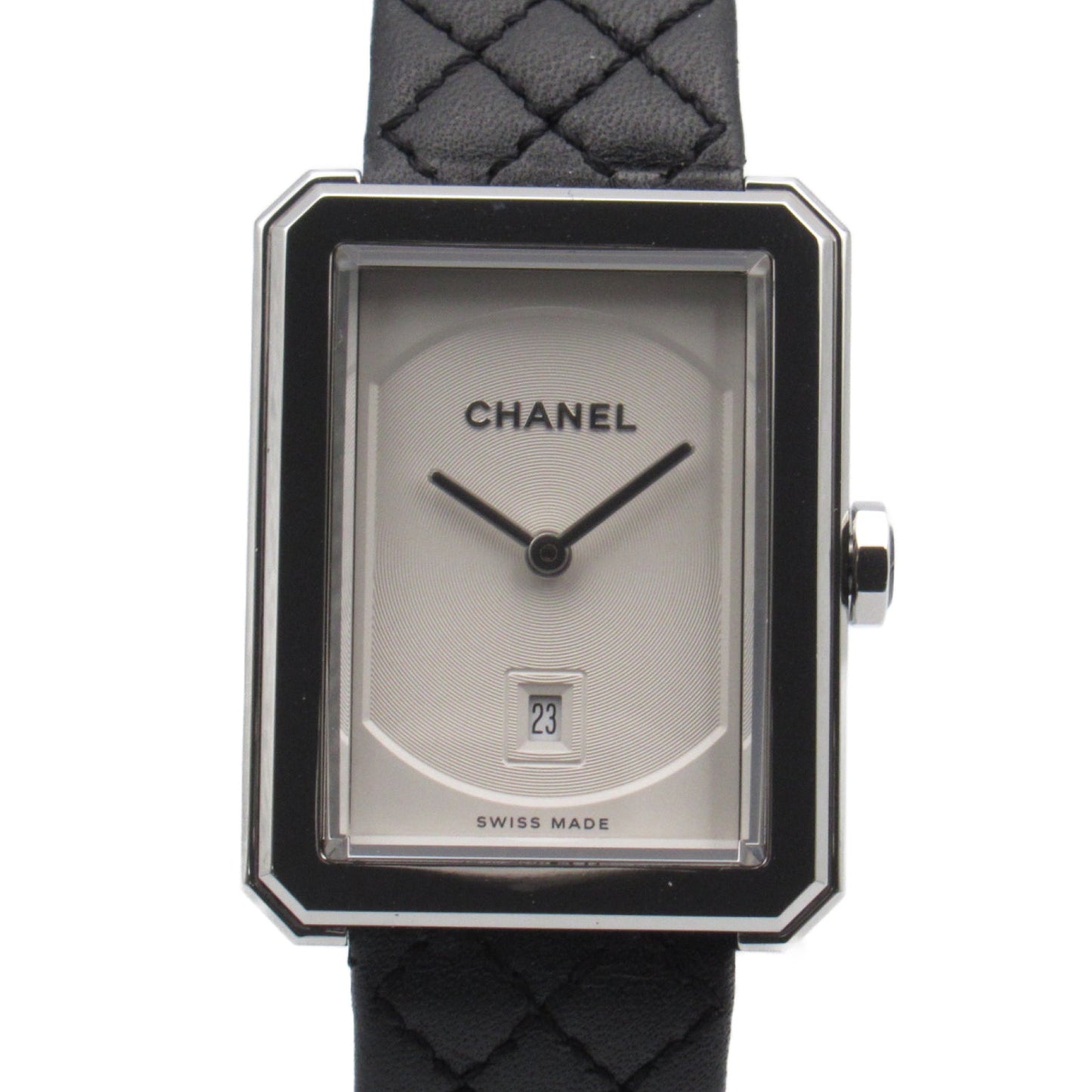 Chanel Girlfriend Watch Stainless Steel Leather Belt  White H6954