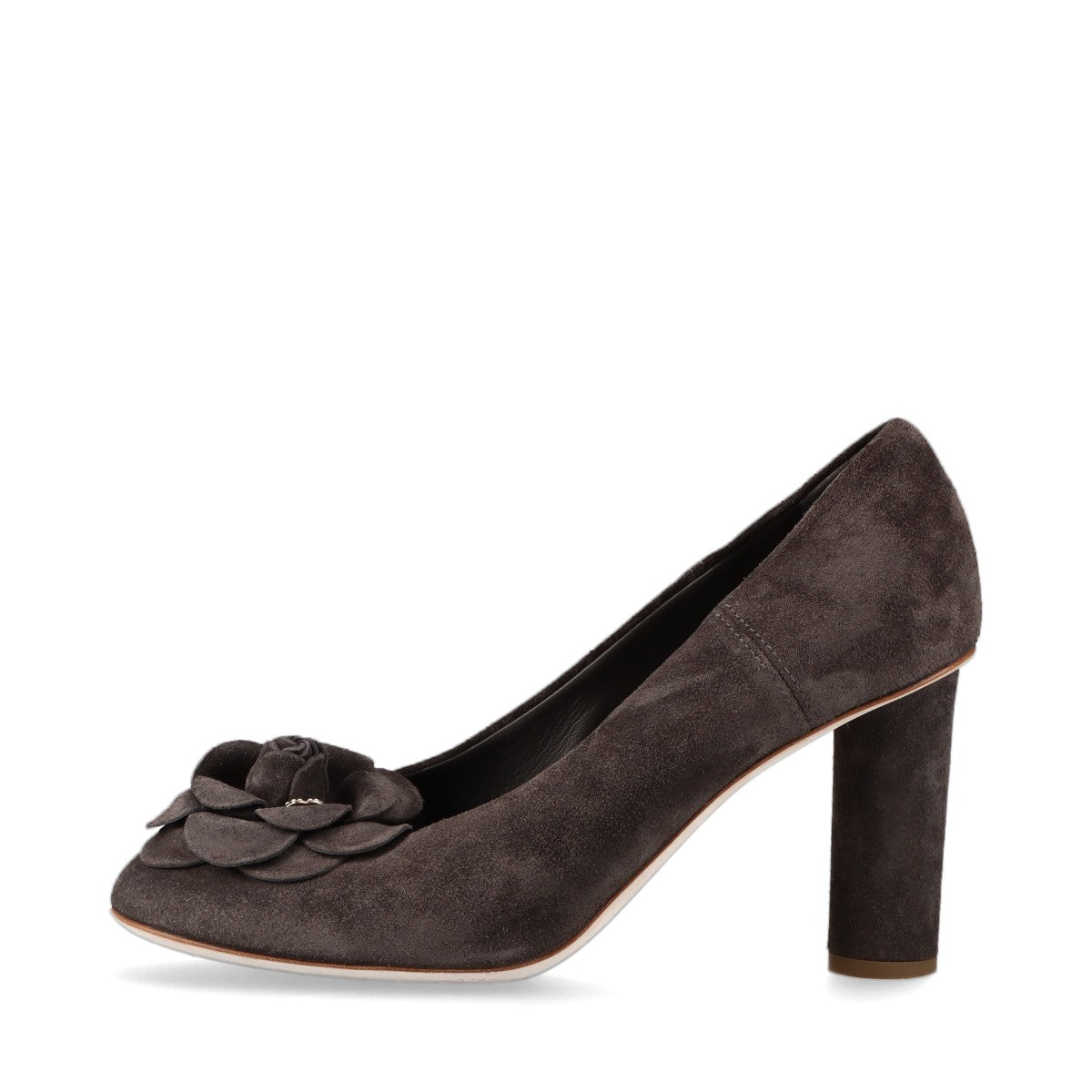 Chanel Coco Suede Pump EU39.5  Gr G32166 Camelia Pearl