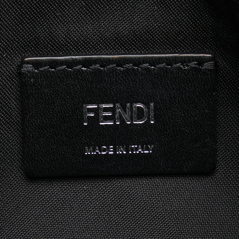 Fendi Monster Ice Logo Fendi Handbag 2WAY 7VA411 Black Leather Nylon  Fendi