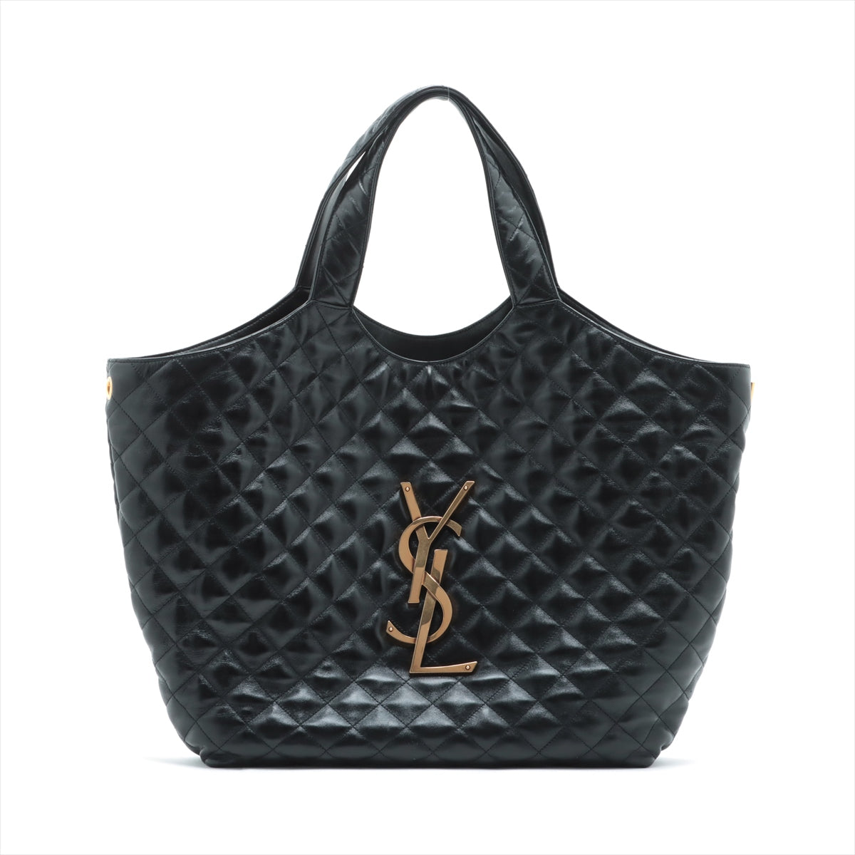 Saint Laurent  Icarus Leather Tote Bag Black 698651