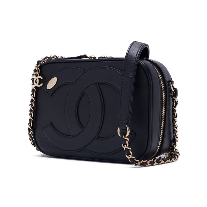 Chanel Matrasse Coco Round Fashner Chain Shoulder  Black  Shoulder Bag Mini Shoulder Bag  Shoulder Bag Hybrid 【 Ship】 Himalan Bookstore Online