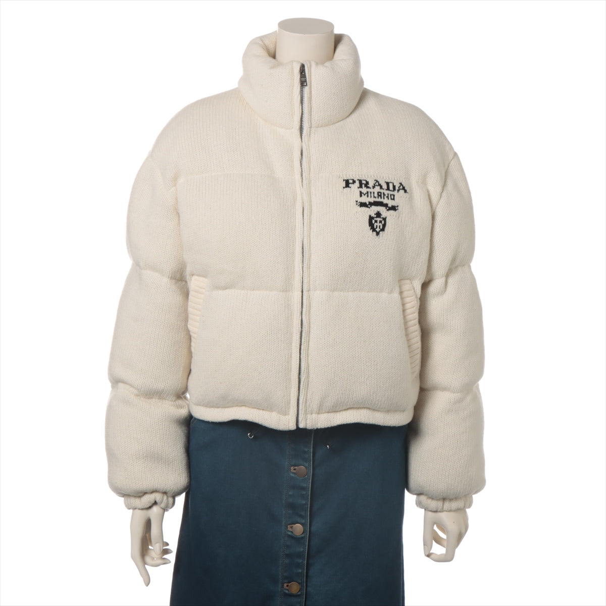 Prada 21AW Wool x Casimir Down Jacket 38  White Shoes 202928