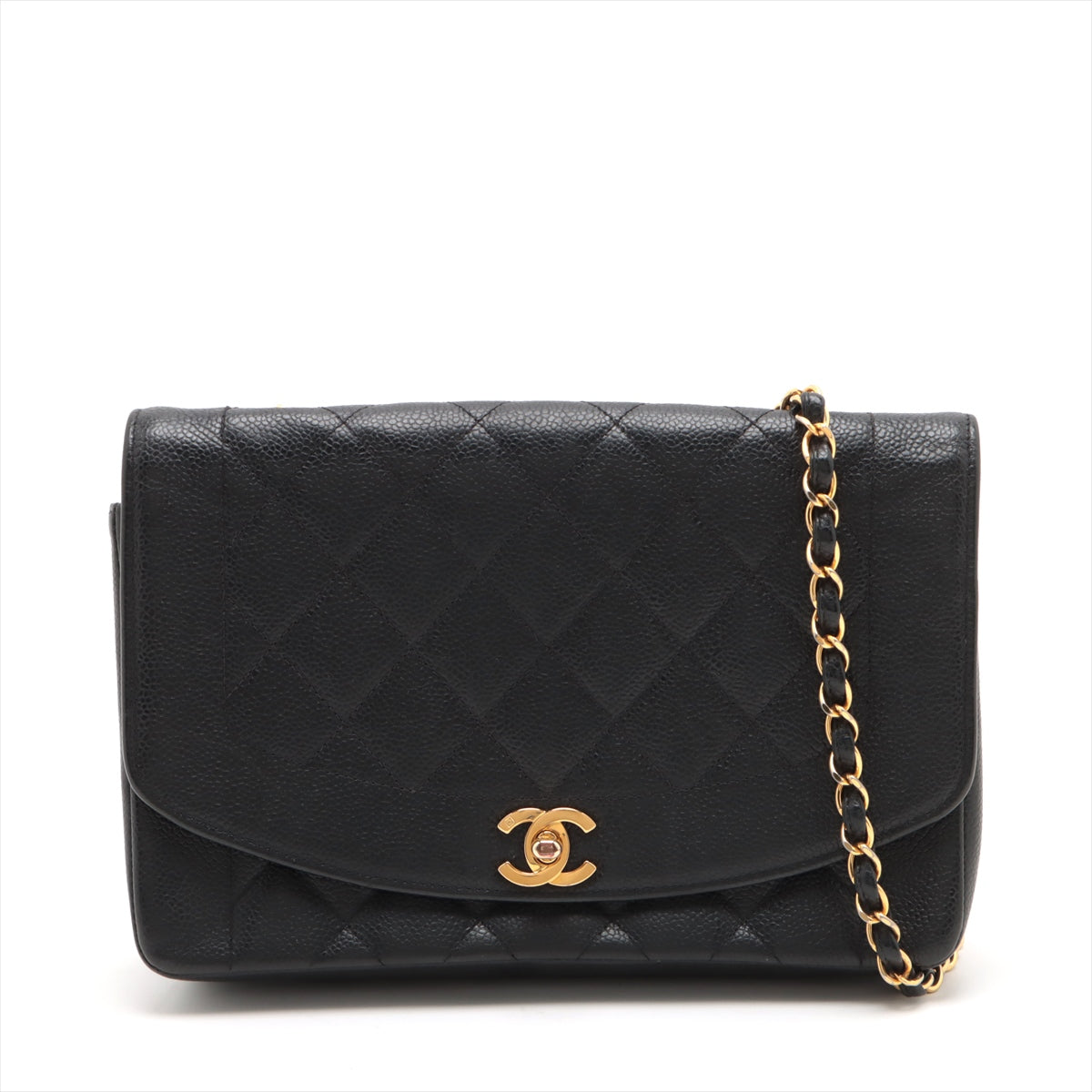 Chanel Matrasse Caviar S Single Chain Bag Diamond Flap Black G  3rd