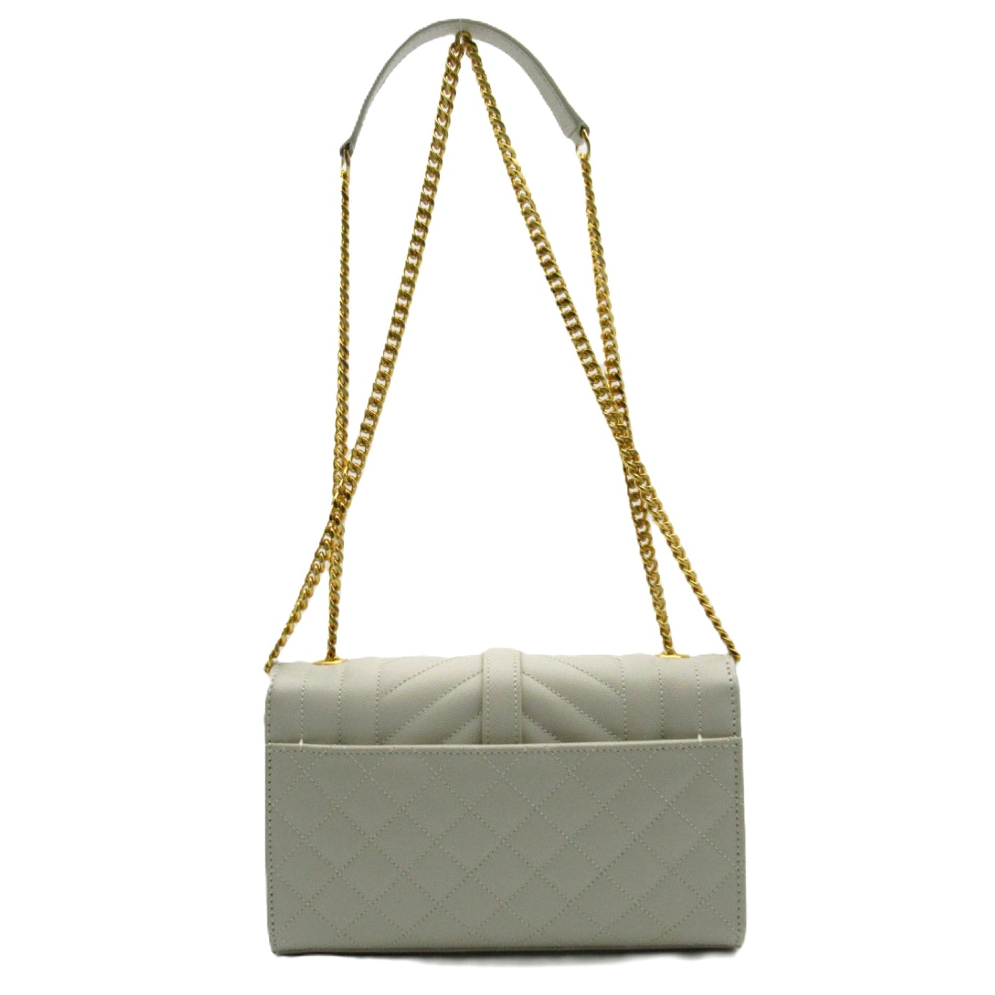 Saint Laurent Chain Shoulder Bag Leather Bag White 600195BOW919207