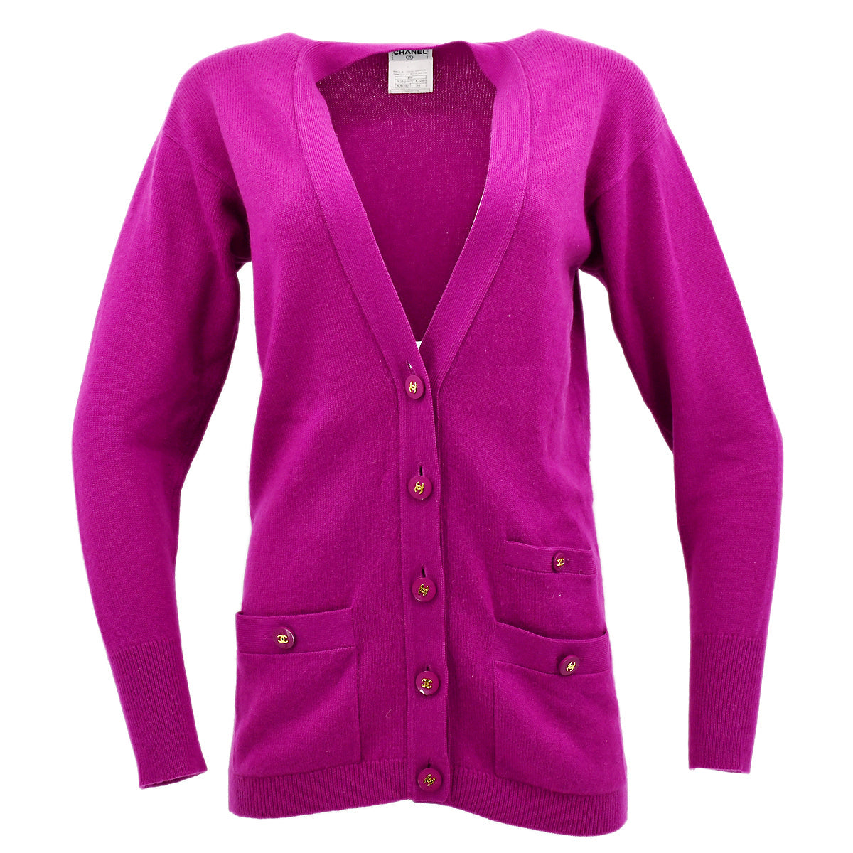 Chanel Cardigan Purple 95A #38