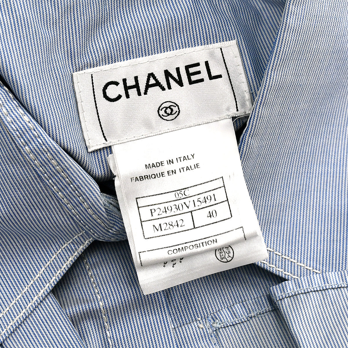 Chanel Short Sleeve Shirt Blue 05C #40