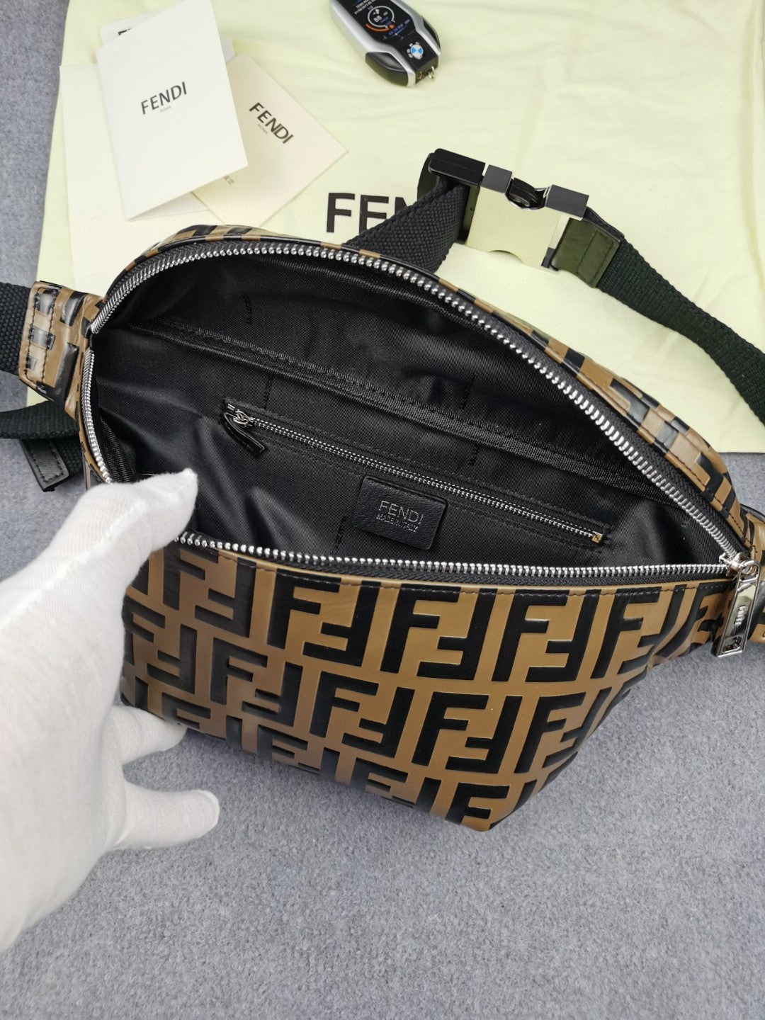 Fendi Belt Bag Brown For Men, Men&#8217;s Bags 18.1in/46cm