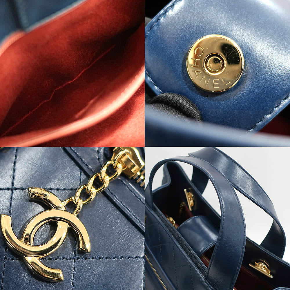 CHANEL Bag Matrasse A93559 Denim/Leather Blue  G  CC Mark 2WAY Hand/Chain Shoulder Woman 23rd /8-digit  Certificate Box