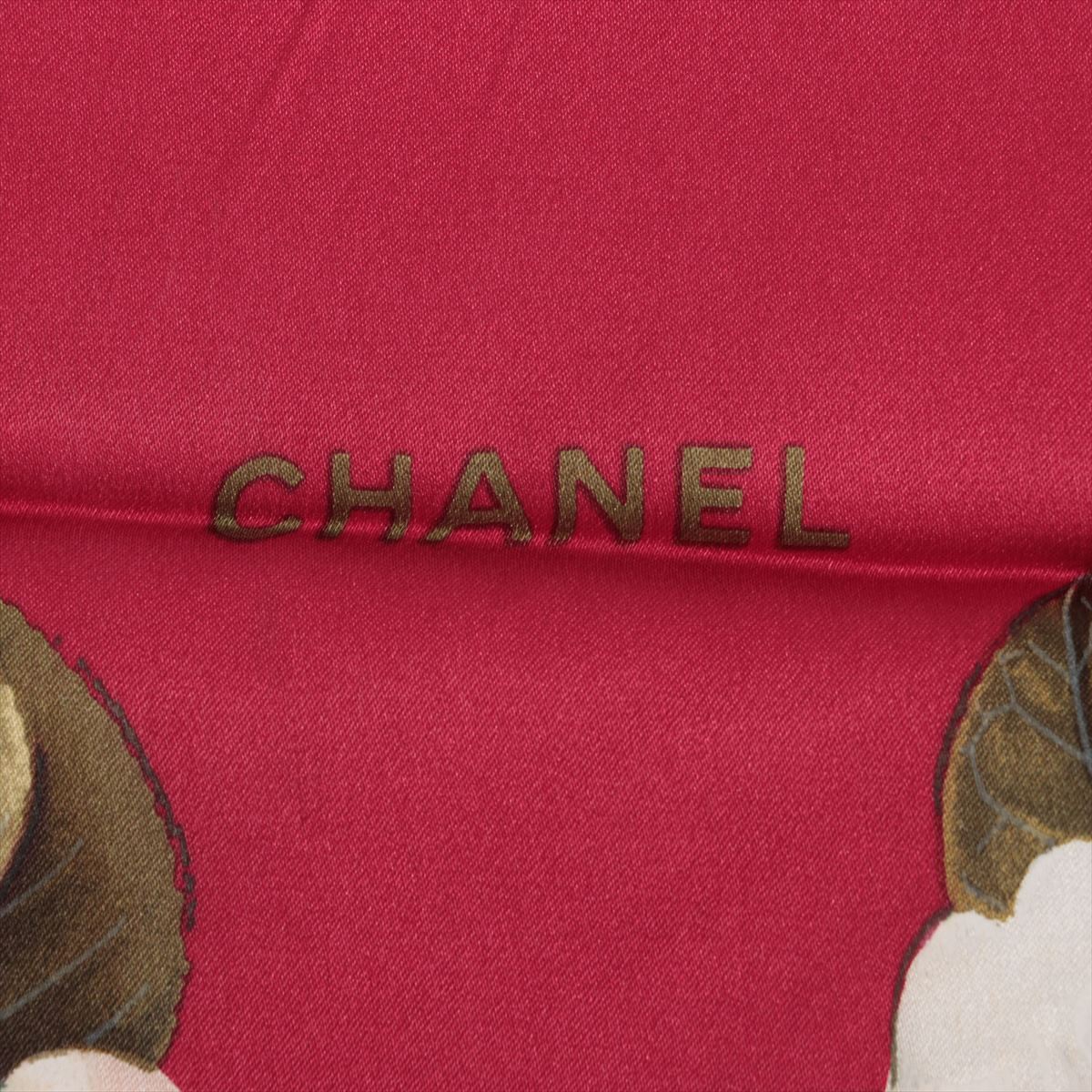 Chanel Camellia  Silk Red