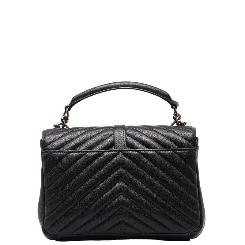 Saint Laurent College Handbag 2WAY 428056 Black Leather  Saint Laurent