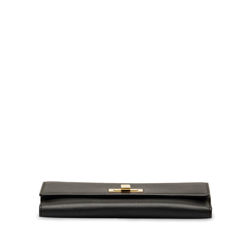 Fendi Peekaboo Long Wallet 8M0308 Black Leather  Fendi