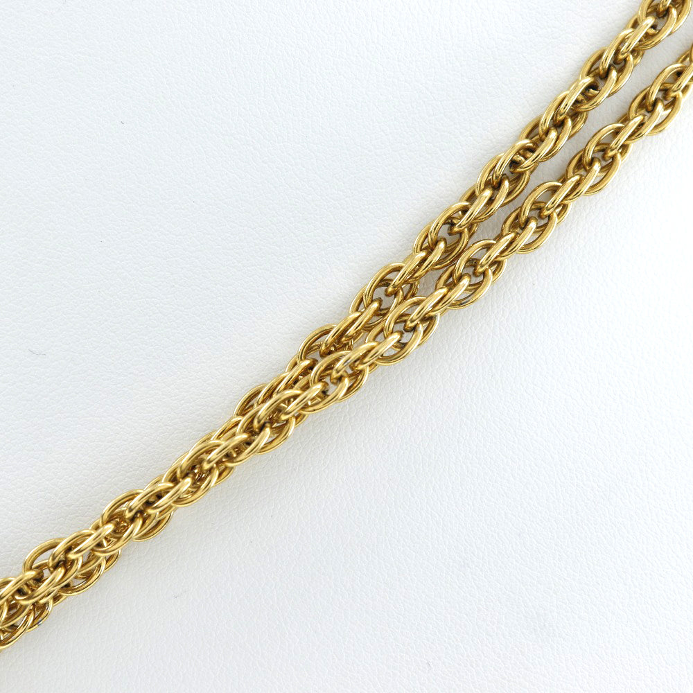 CHANEL Loupé Necklace Double Chain Vintage G  French made  106.5g Loupe  Secondary Loupé Collar