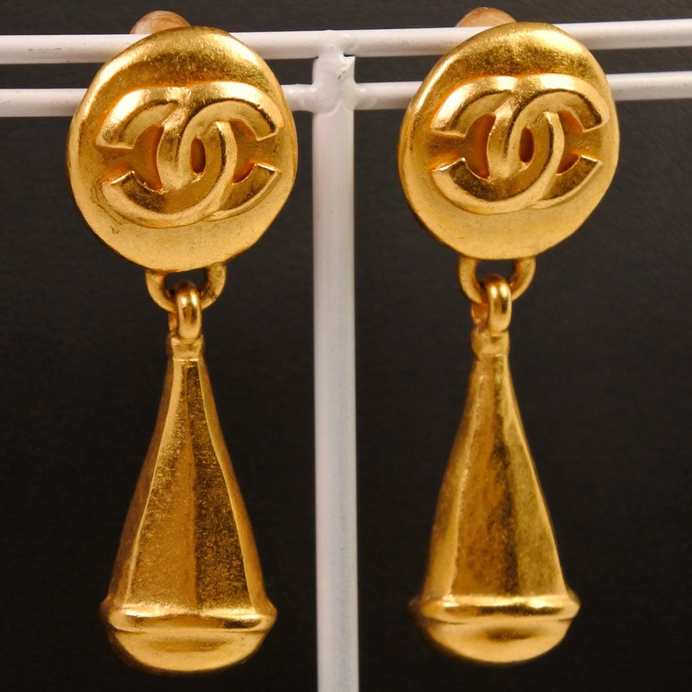 Chanel Earring Swing/Coco G  Gold 96P  29.8g  A-Rank Earring