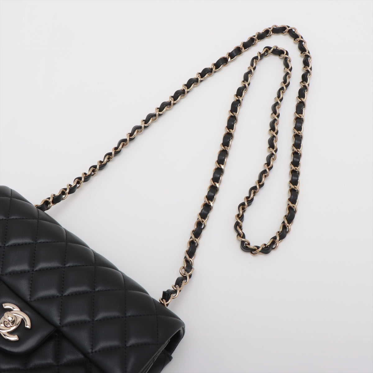 Chanel Mini Matrasse 20  Single Chain Single Chain Bag Black G  A69900