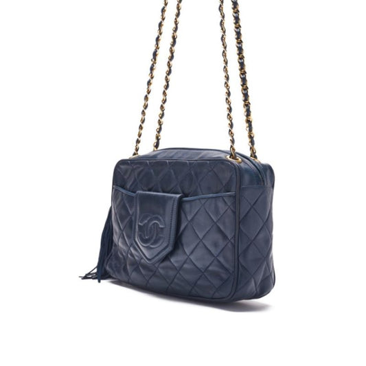 Chanel Coco Chain Shoulder  Fringes  Navy  Shoulder Bag Mini Shoulder Bag  Bag Hybrid 【 Ship】 Navy Mountain Bookstore Online