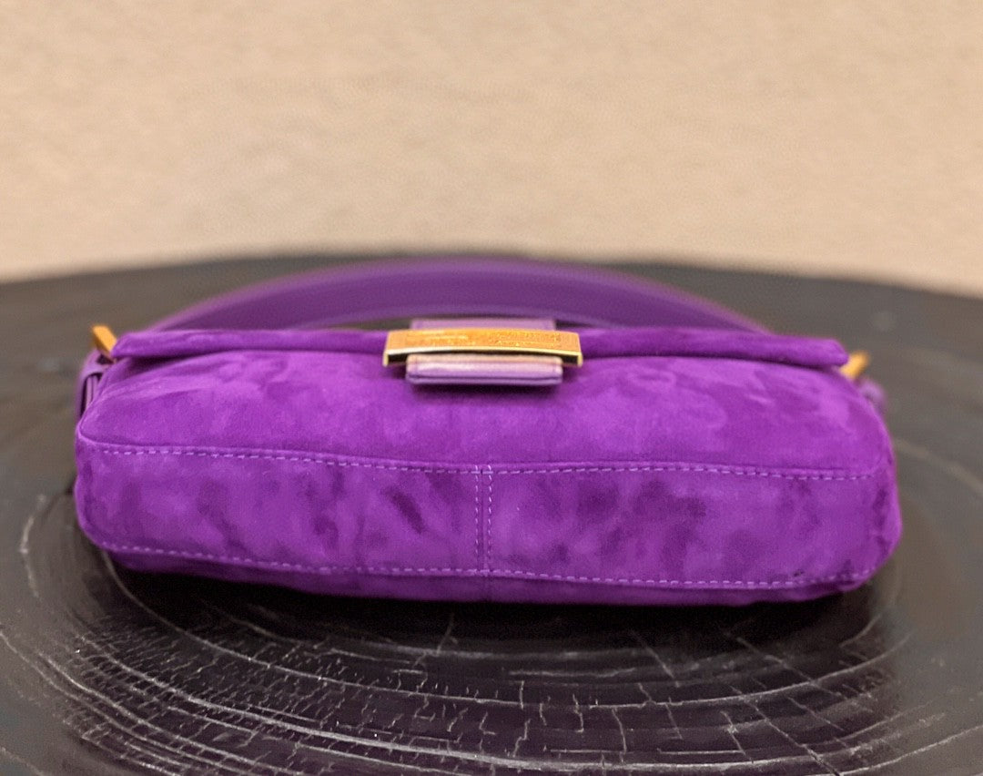 Fendi Baguette Purple Bag For Woman 25cm/9.5in