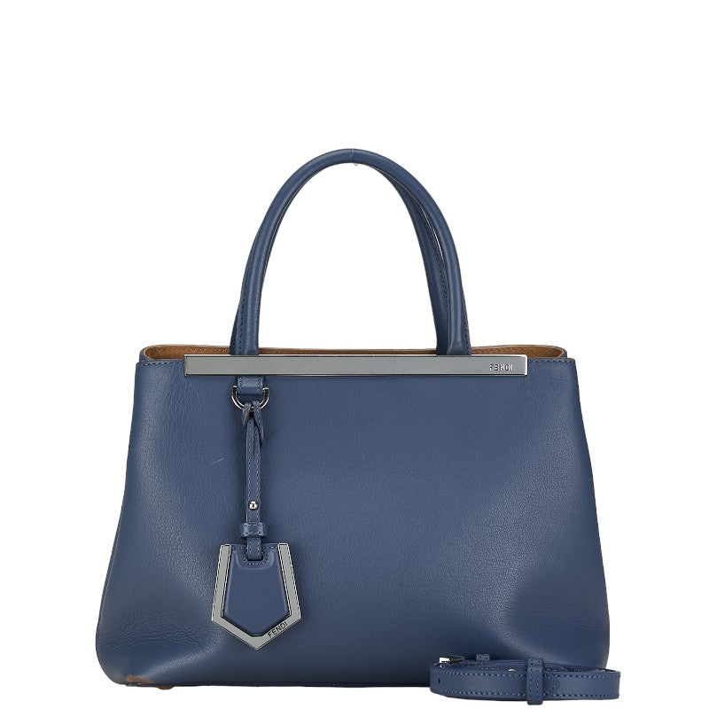 Fendi Puttur Juice Handbag 2WAY Blue Leather  Fendi