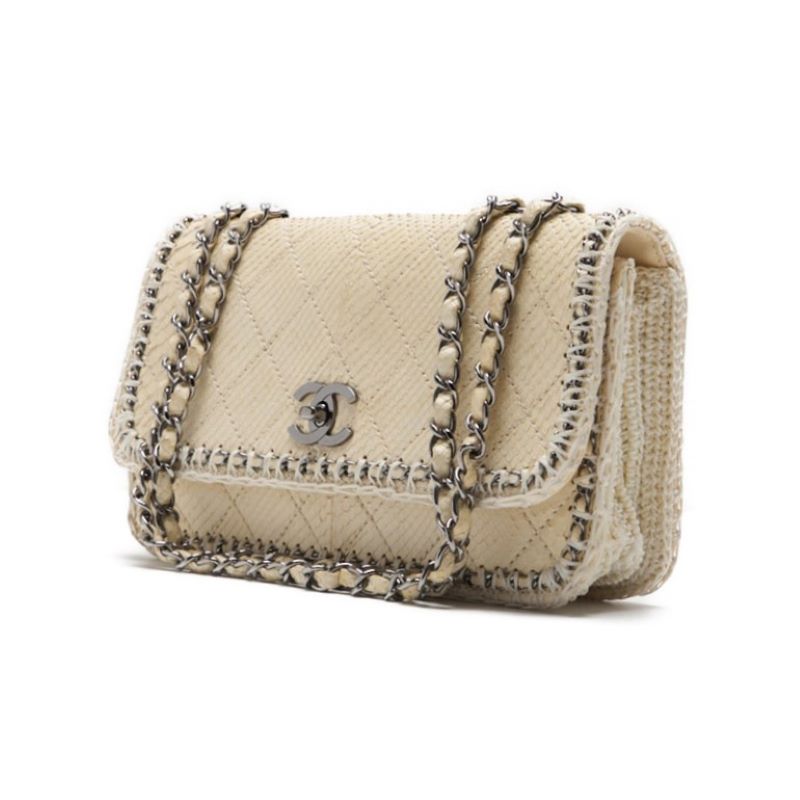 CHANEL 【CHANEL】 Turnrock Chain Shoulder Pearson Leather Ivory (Silver G)  Shoulder Bag Ladies Shoulder Bag 【 Delivery】 Ladies Shoulder Bag Free Delivery Ladies Shoulder Bag Free Delivery Ladies Shoulder