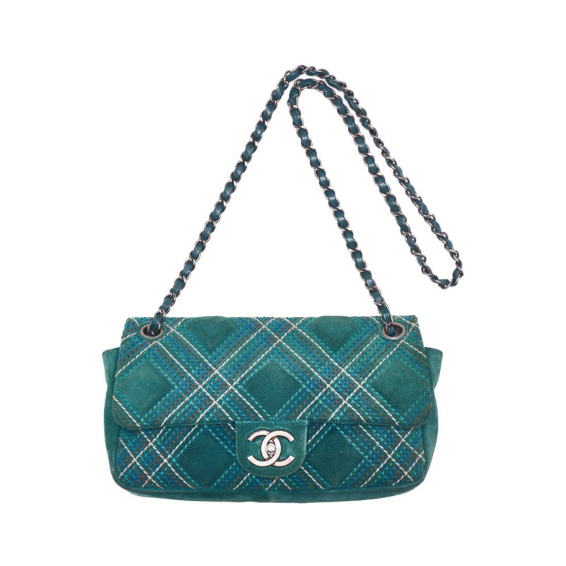 CHANEL CHANEL Wild Stitch Chain Shoulder Swede Green (Silver G ) Shoulder Bag Mini Shoulder Bag  Bag Hybrid 【 Ship】 Netherlands Online