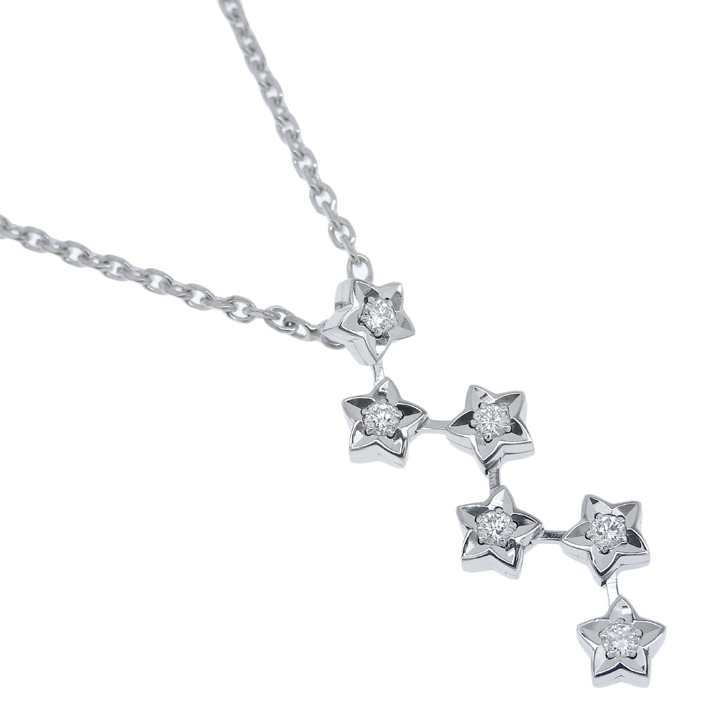 Chanel comet star necklace K18 white g x diamond about 7.4g comet star ladies  in quality