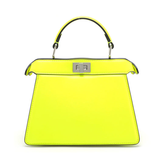 Fendi x Mark Jacobs Peacebu Icy Yu Mini Leather 2WAY Handbag Yellow 8BN335