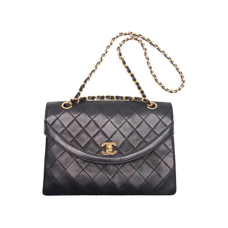 Chanel Matrasse  Flap Turnlock Chain Shoulder  Black   Shoulder Bag Ladies Shoulder Bag Hybrid 【 Ship】 Ladies Shoulder Bag Ladies Shoulder Bag