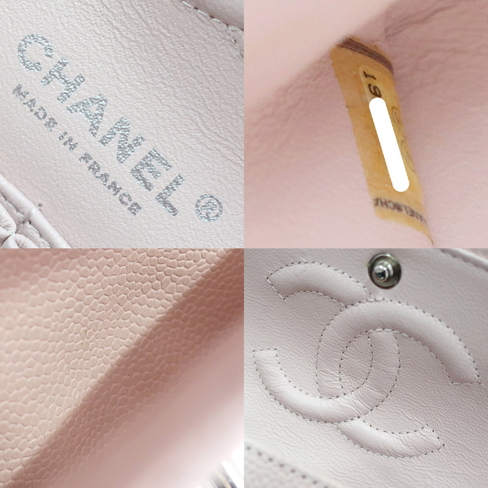 Chanel Bag Matrasse 25 A01112 Chain Shoulder CC Mark W Flap Caviar S Pink/SV G   Women 19th/8-digit   Card  Bag