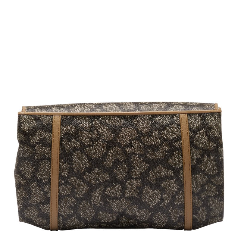 Saint Laurent Zillaf Second Bag Clutch Bag Brown Beige PVC Leather  Saint Laurent