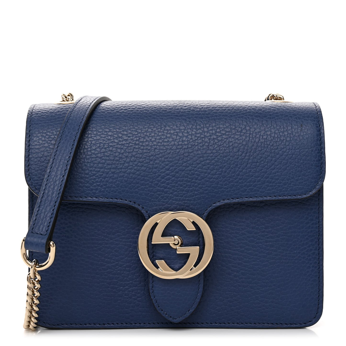 Gucci  Dollar Calfskin Small Interlocking G Shoulder Bag Caspian