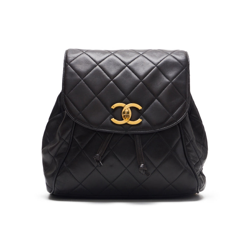 Chanel Matrasse Turn-Lock Chain Rucksack Black   Bag Chain Rucksack  Chain Rucksack Hybrid 【 Ship】 Ladies Chain Rucksack