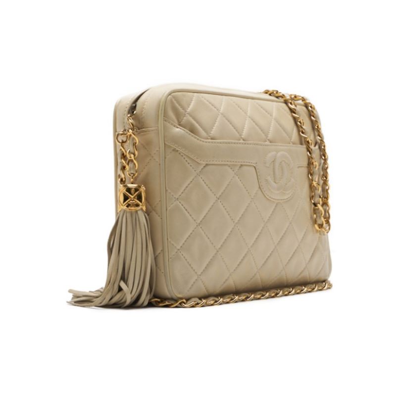 Chanel Matrasse Coco Chain Shoulder  Fringes  Ivory (Gen Gold ) Shoulder Bag Mini Shoulder Bag  Bag Hybrid   Ship] Dharma Sharma Online