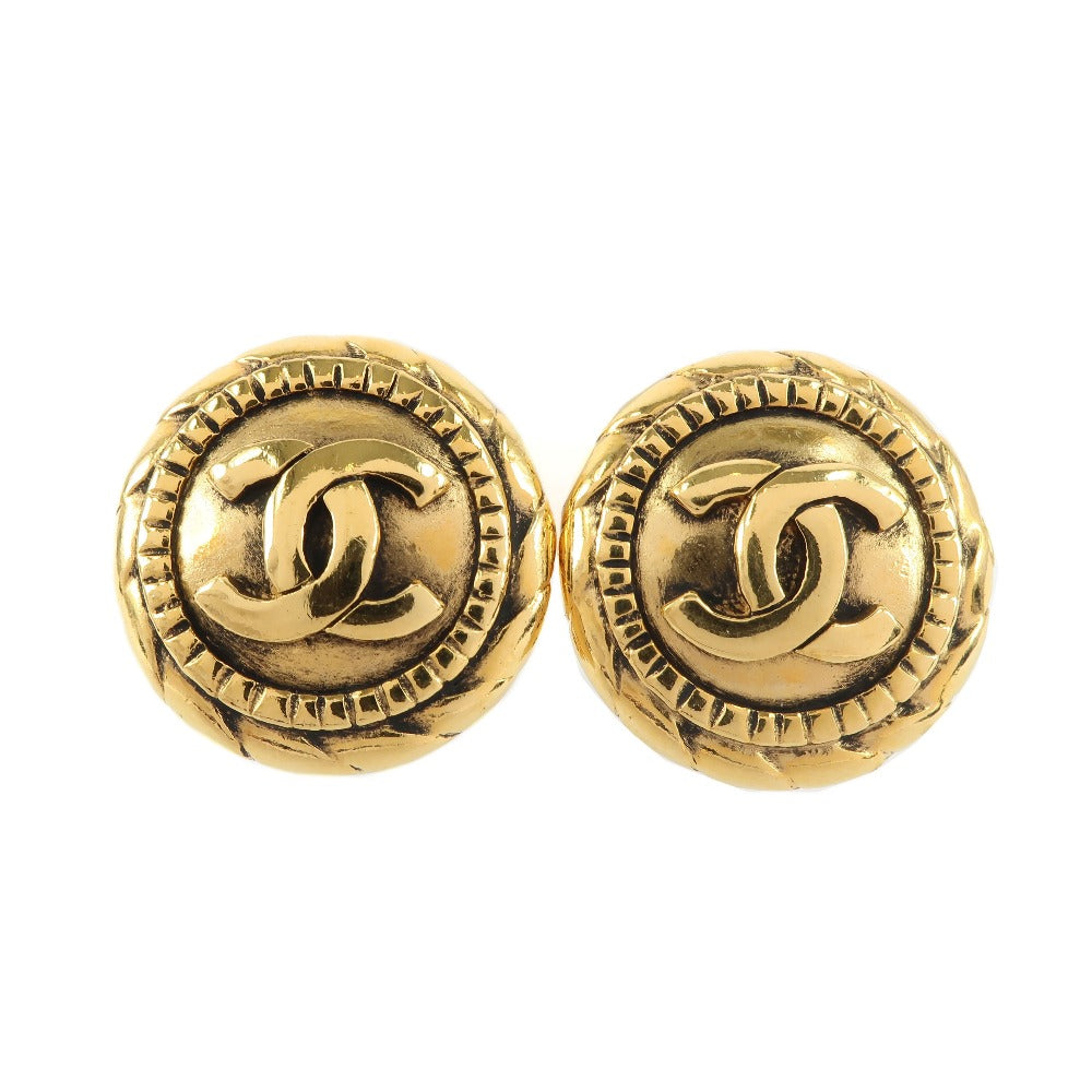 Chanel Chanel Coco Mark Earring Vintage G Plated Bronze  17.0g COCO Mark  【 Secondary】 A  Earring Vintage Earring