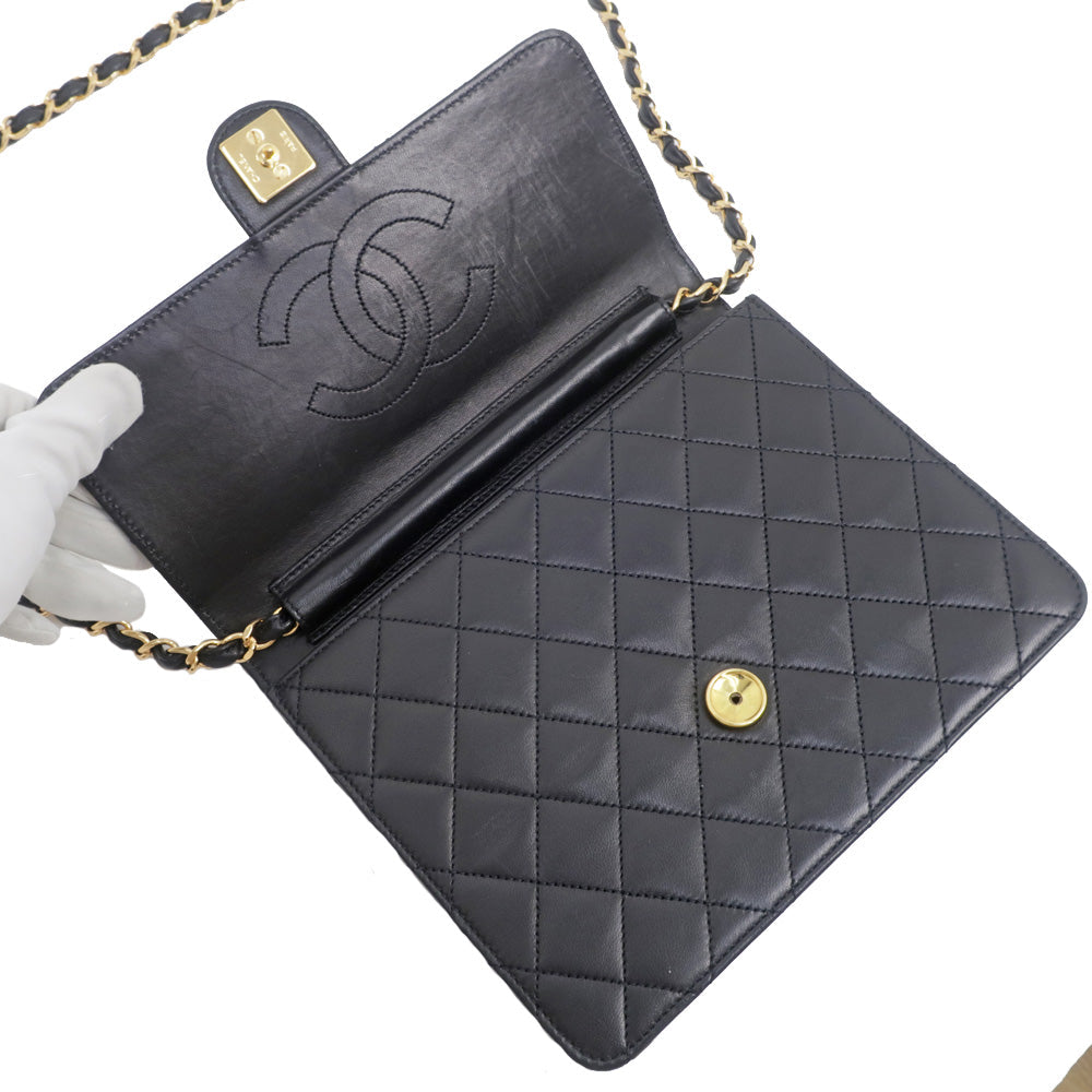 Chanel Single Flap Chain Shoulder Bag A03569 Black