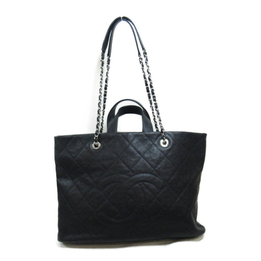 Chanel 2W Tote Bag Tote Bag Caviar S Women's Black