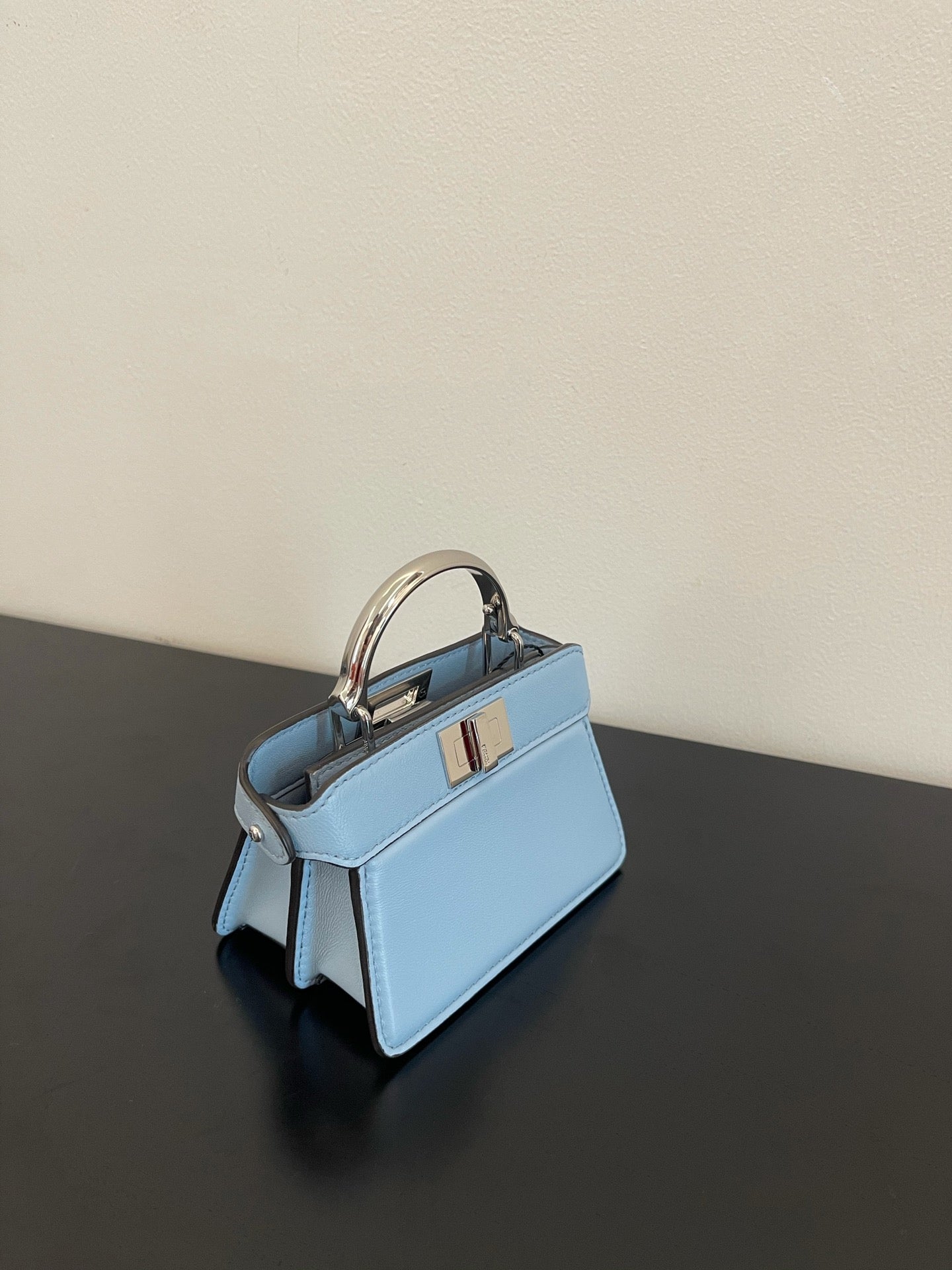 Fendi Peekaboo ISeeU Petite Blue Micro Bag For Woman 11cm/4.5in