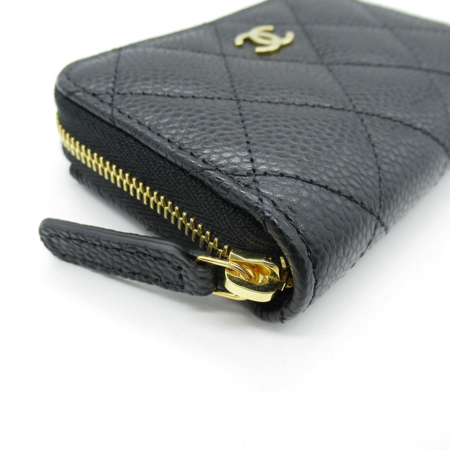 Chanel Coincase Coincase Wallet Caviar S  Black AP0216