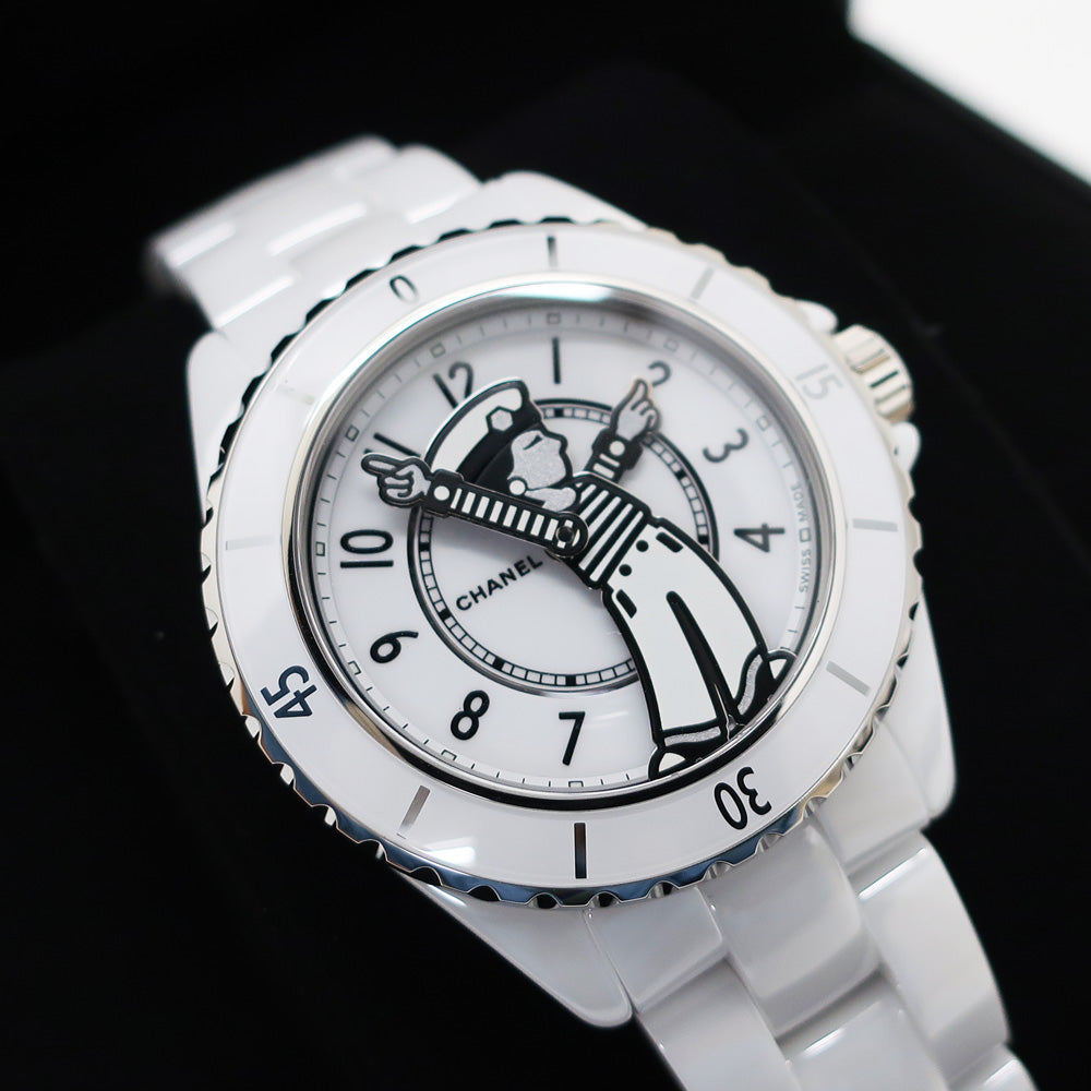 Chanel Mademoiselle J12 Raffause 38mm H7481 White Ceramic Automatic Volume Unisex