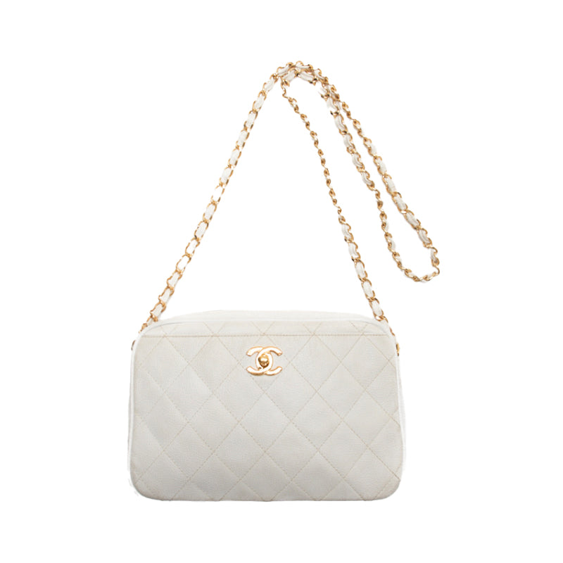 CHANEL CHANEL Matrasse Turn-Lock Chain Sder Caviar S White  Shell Bag Mini Shoulder Bag  Bag Hybrid 【 Ship】 Honeymoon Online