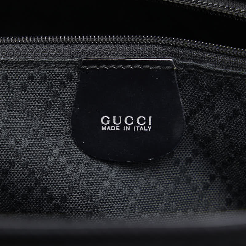 GUCCI Gucci Bambu 002 2058 Handbag Nylon/Laser Black Ladies Gucci