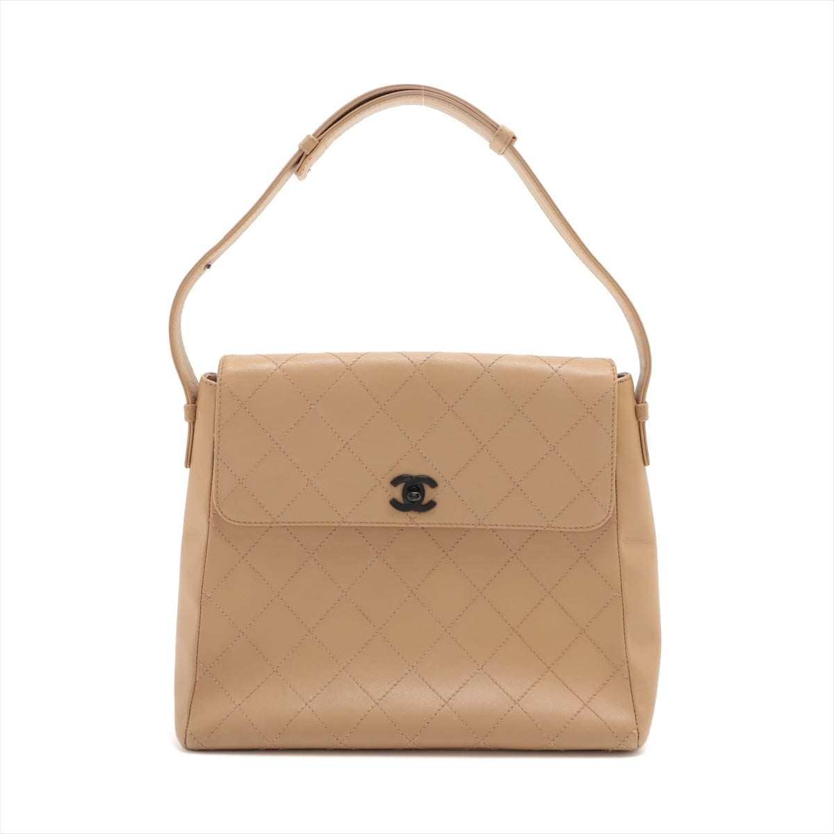 Chanel Wild Stitch  Shoulder Bag Beige Black G  5th