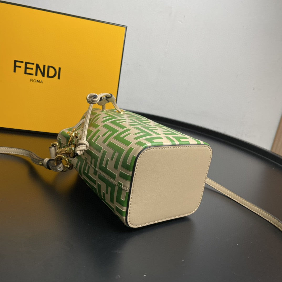 Fendi Mon Tresor Green Mini Bag For Woman 18cm/7in