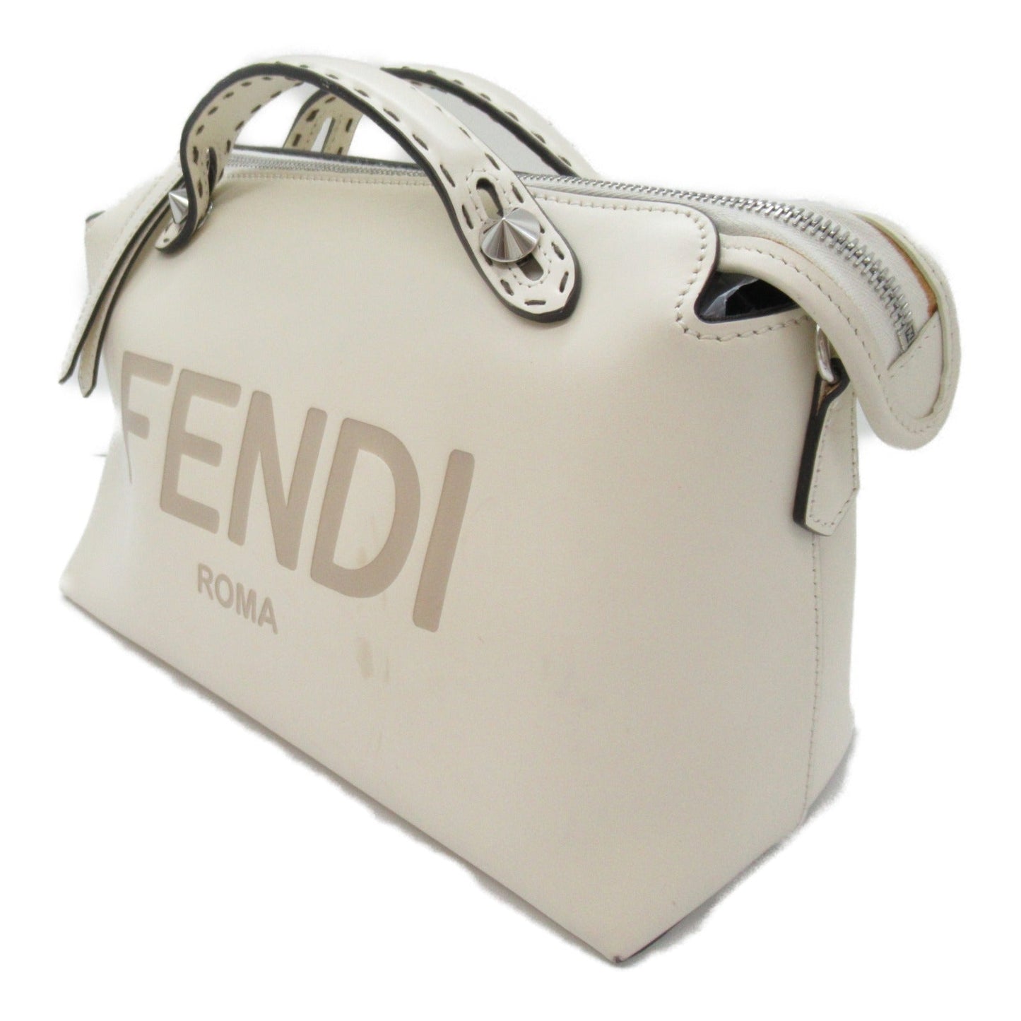 Fendi Fendi Byzaw Shoulder Bag Shoulder Bag Leather  White Off White