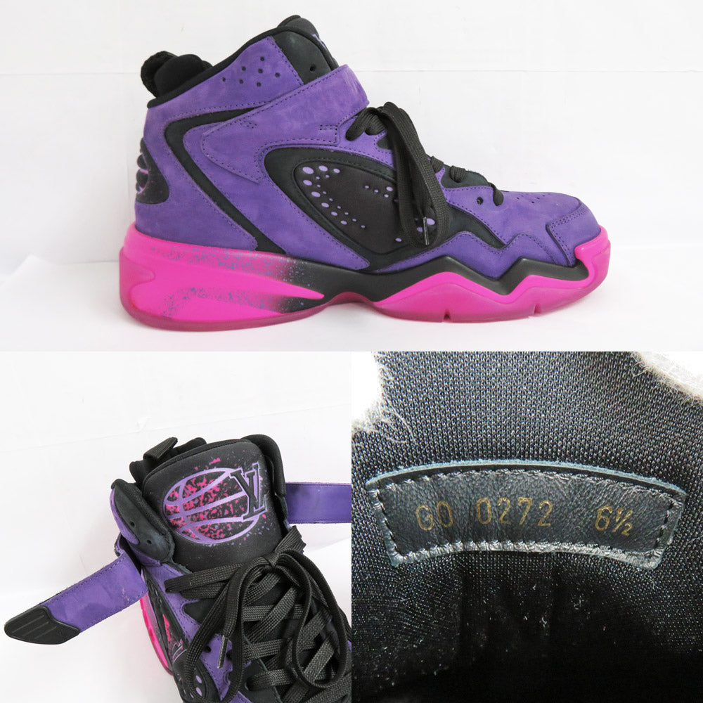 Louis Vuitton LV Trainer 2 Linesniker 1AAHD7 Violet 6 Half 25.5cm Purple Shoes Sued