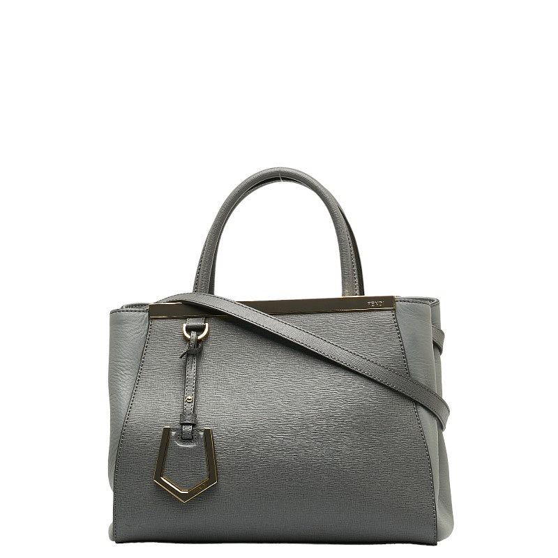 FENDI FENDI 8BH253 Handbags Leather Gray