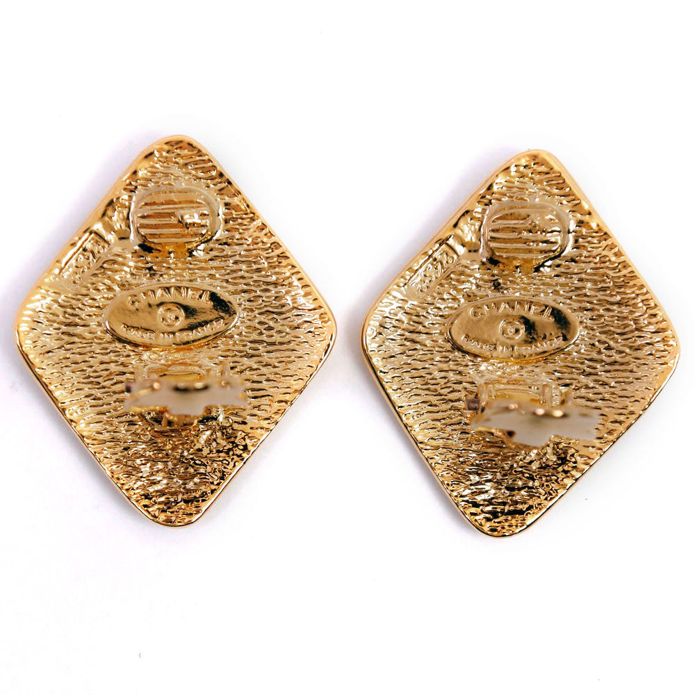 【Suale  OFF】Chanel CHANEL Earring Coco G  Gold Square  18.5g  【Supersale】 A Ranked Earring    & Buy