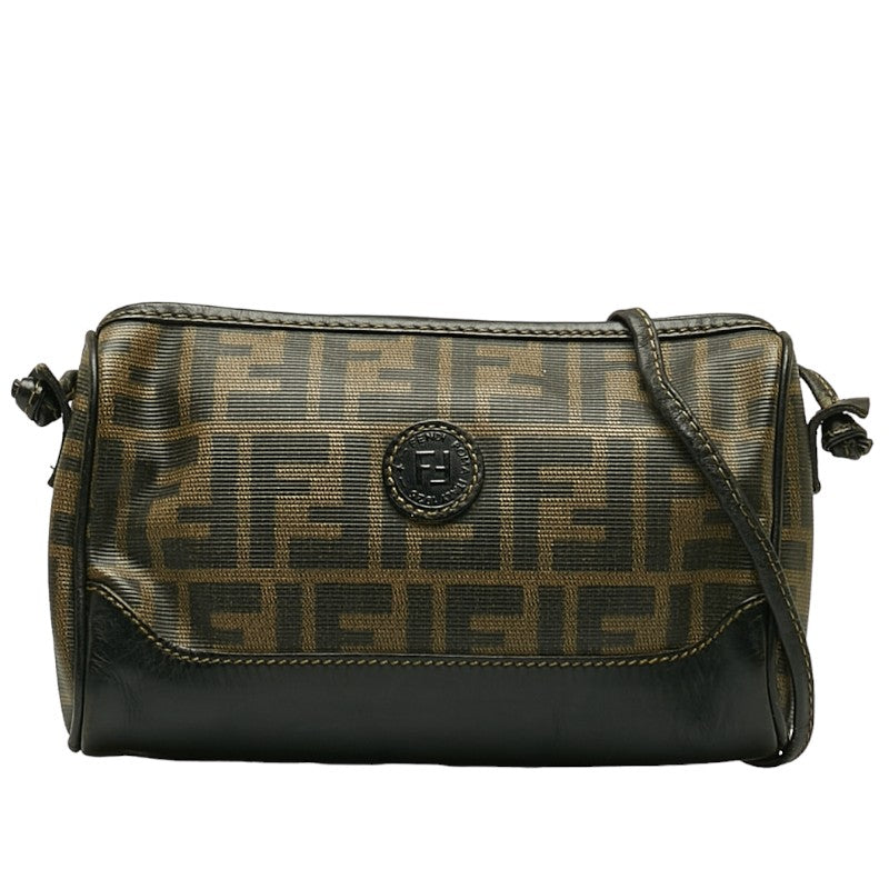 Fendi Fendi Shoulder Bag PVC/Leather Black Brown Ladies Fendi