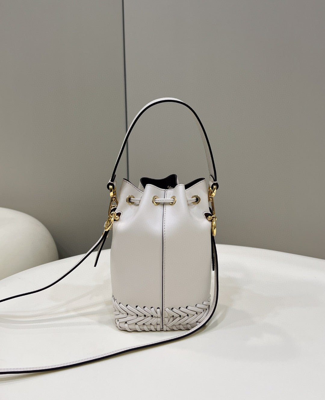 Fendi Mon Tresor White Mini-bag with stitching