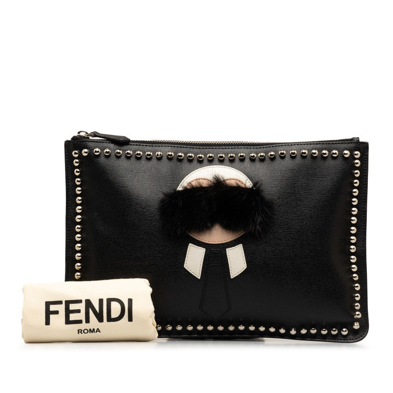 Fendi Karl Lagerfeld Backpack 7N0078 52P Black Leather  Fendi