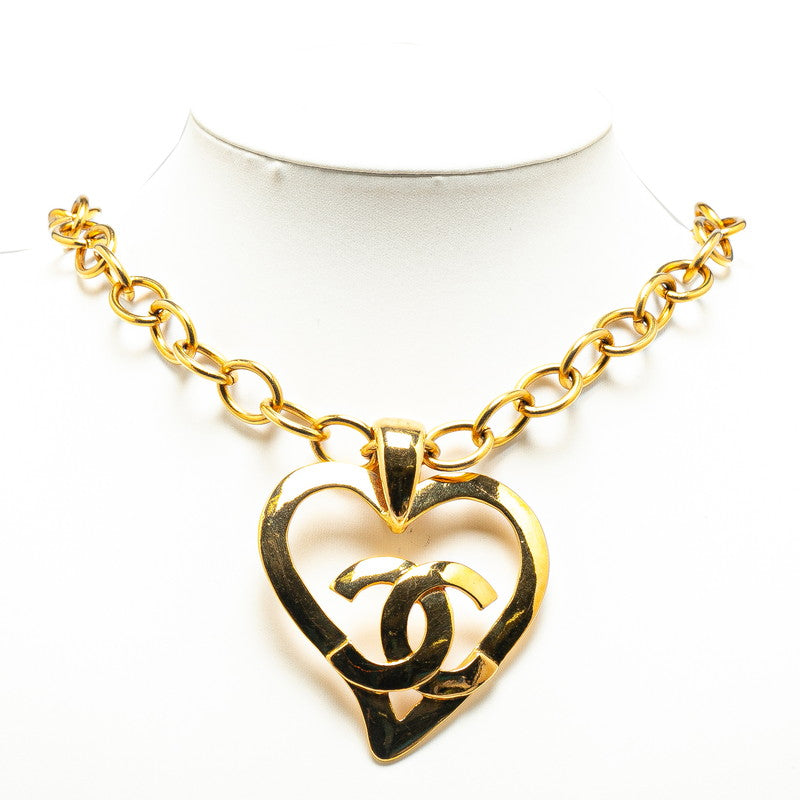 Chanel Vintage Coco Heart Motif Necklace G   Chanel