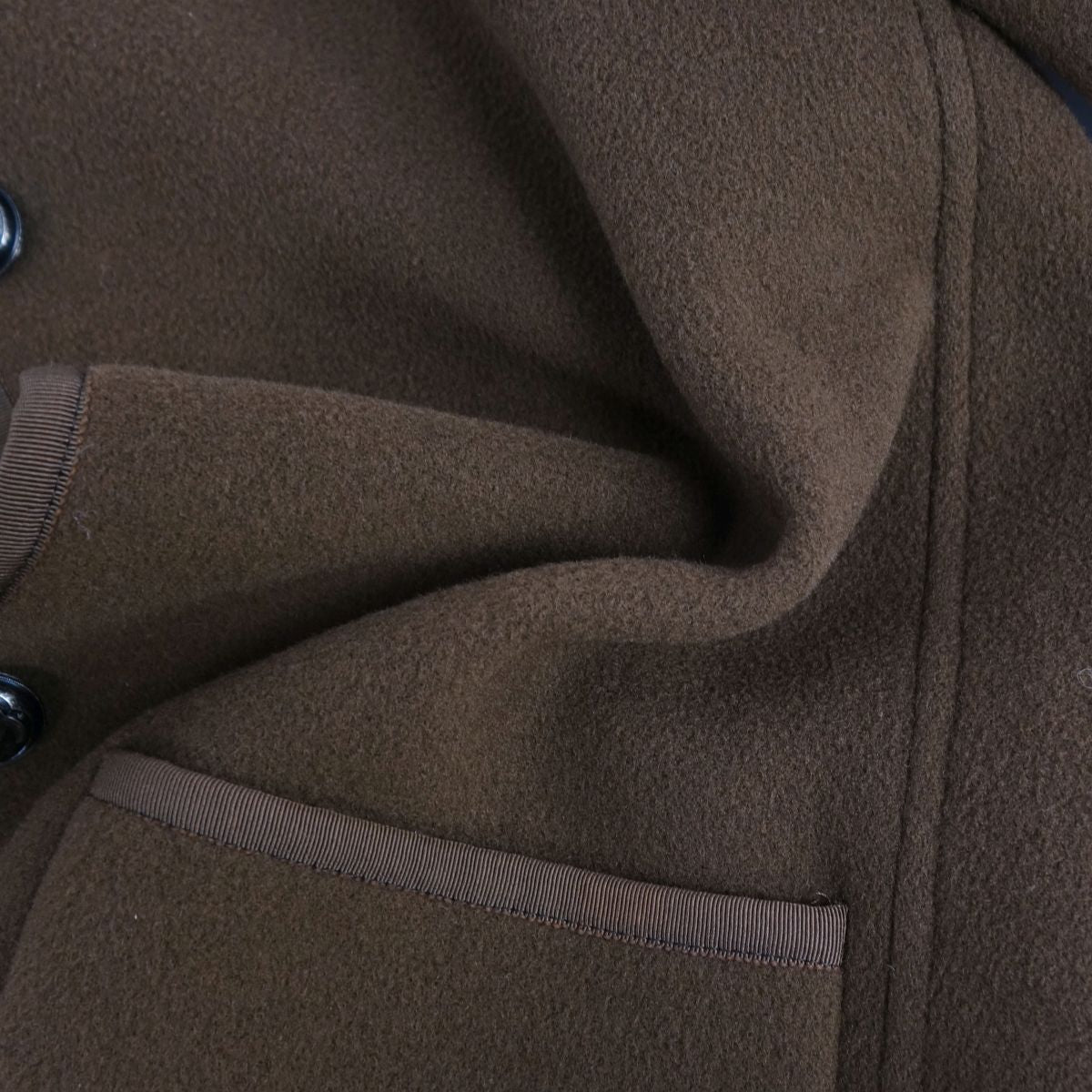 Vint Chanel Chanel Jacket Coat -Color Coco Button Wool No-Land Out  36 (S equivalent) Brown Sexual